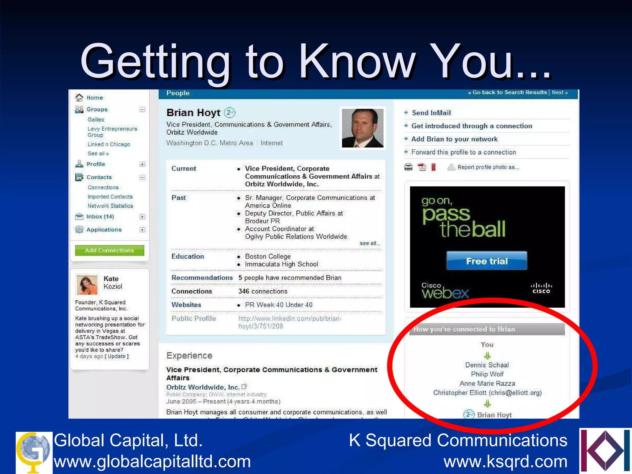 Getting to Know You... 