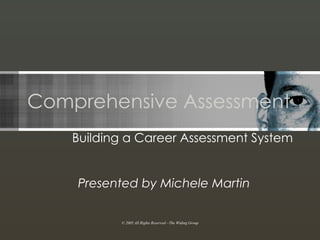Comprehensive Assessment Building a Career Assessment System Presented by Michele Martin 