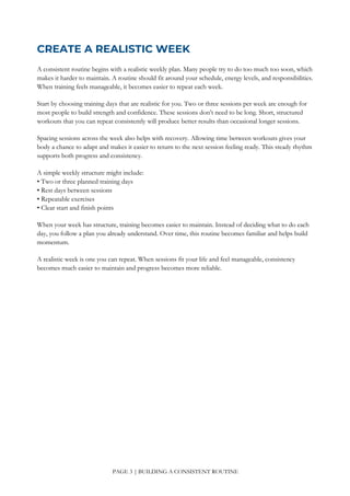Building a Consistent Routine for Long-Term Training Success | PDF