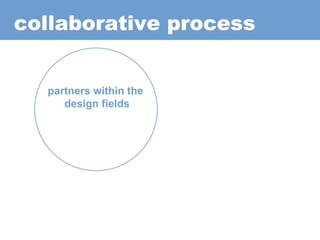 collaborative process  partners within the  design fields 