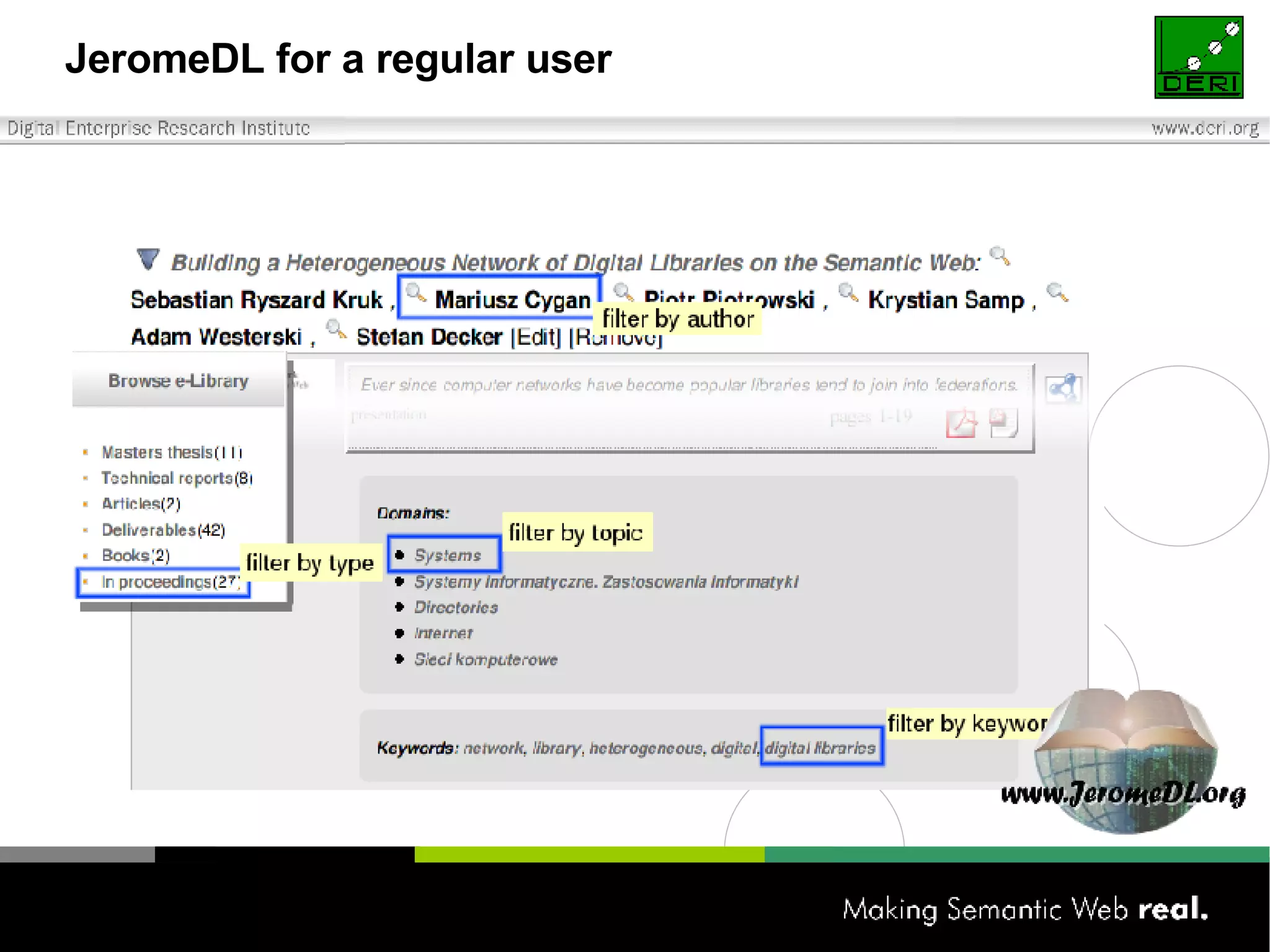 JeromeDL for a regular user 