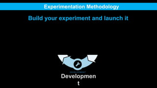 Developmen
t
Build your experiment and launch it
Experimentation Methodology
 