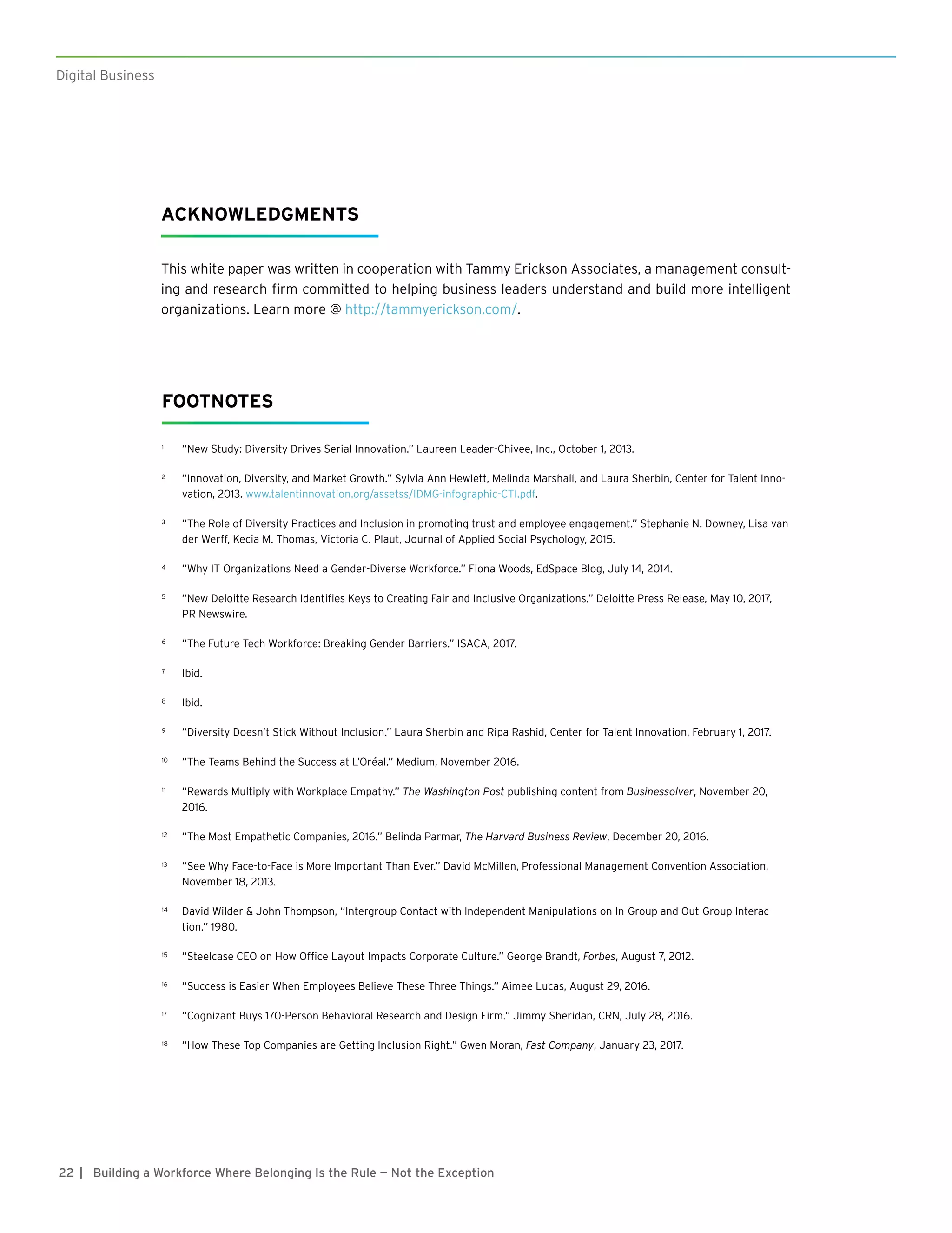 Building a Workforce Where Belonging Is the Rule — Not the Exception | PDF