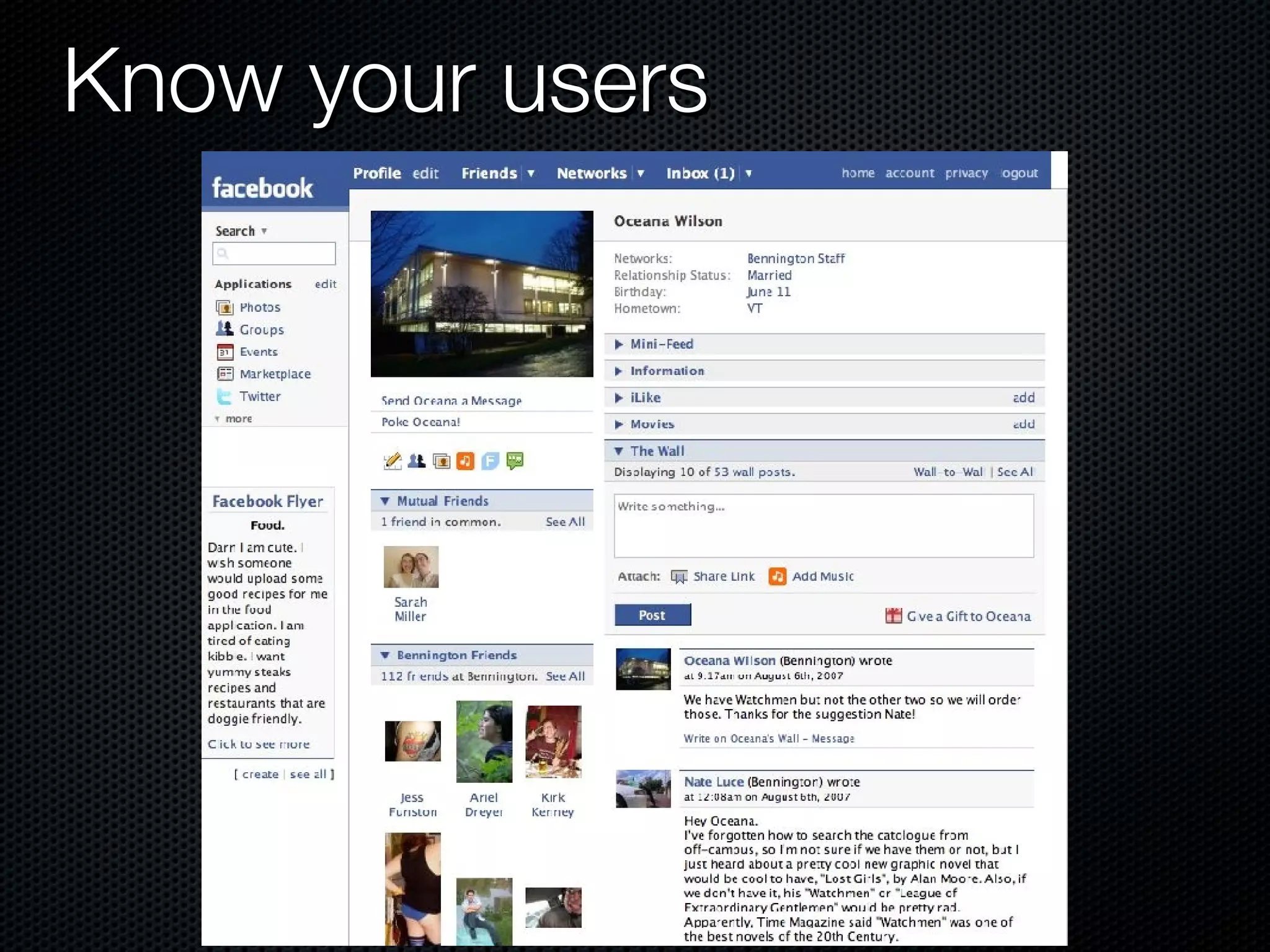 Know your users