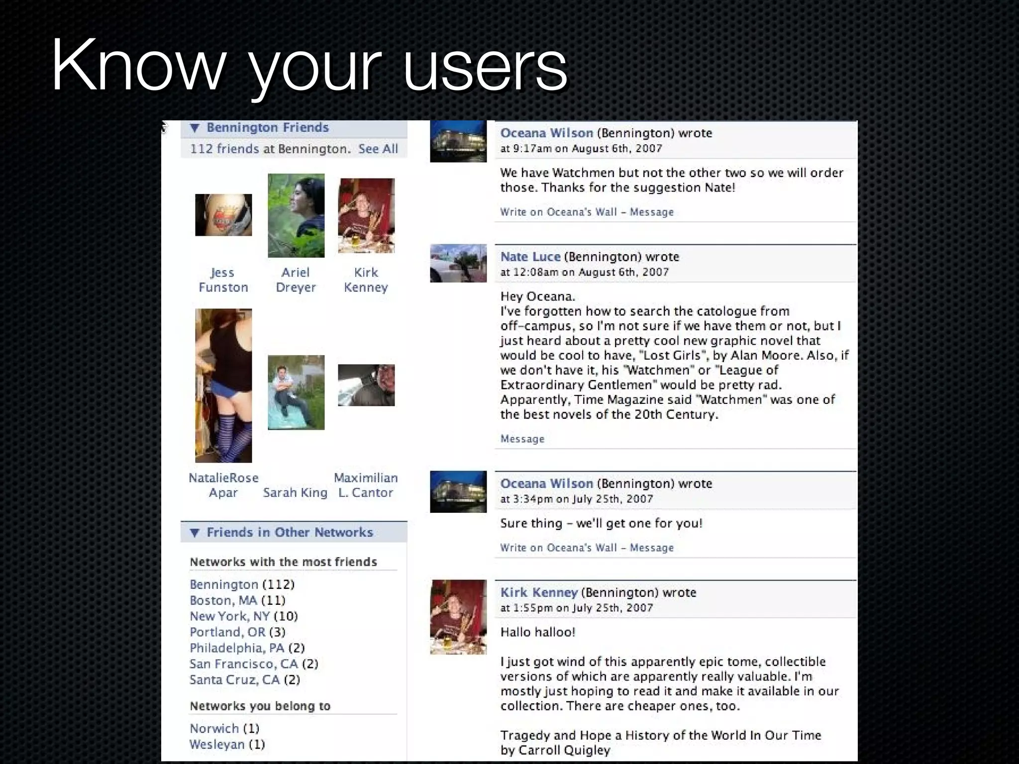 Know your users