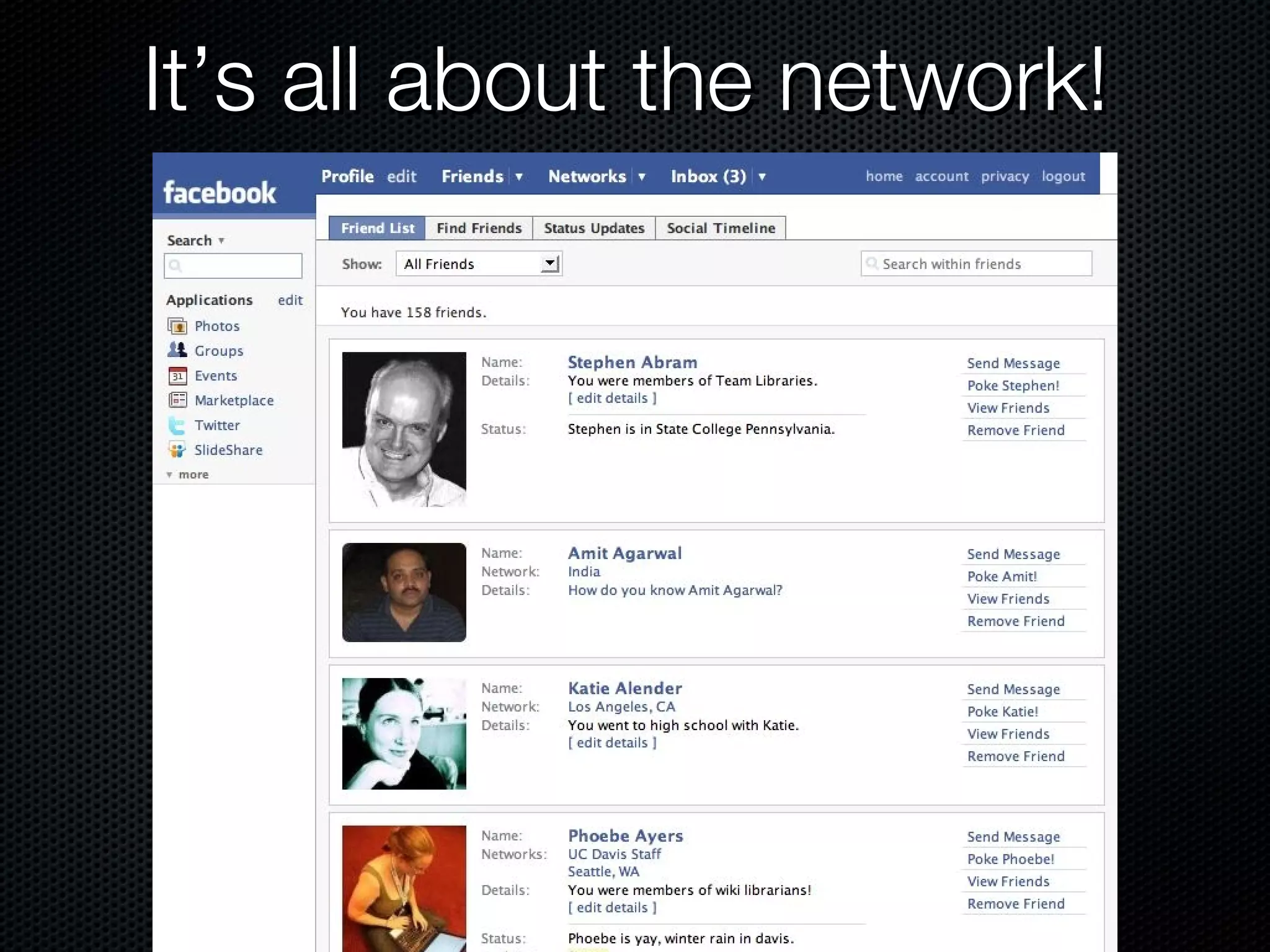 It’s all about the network!