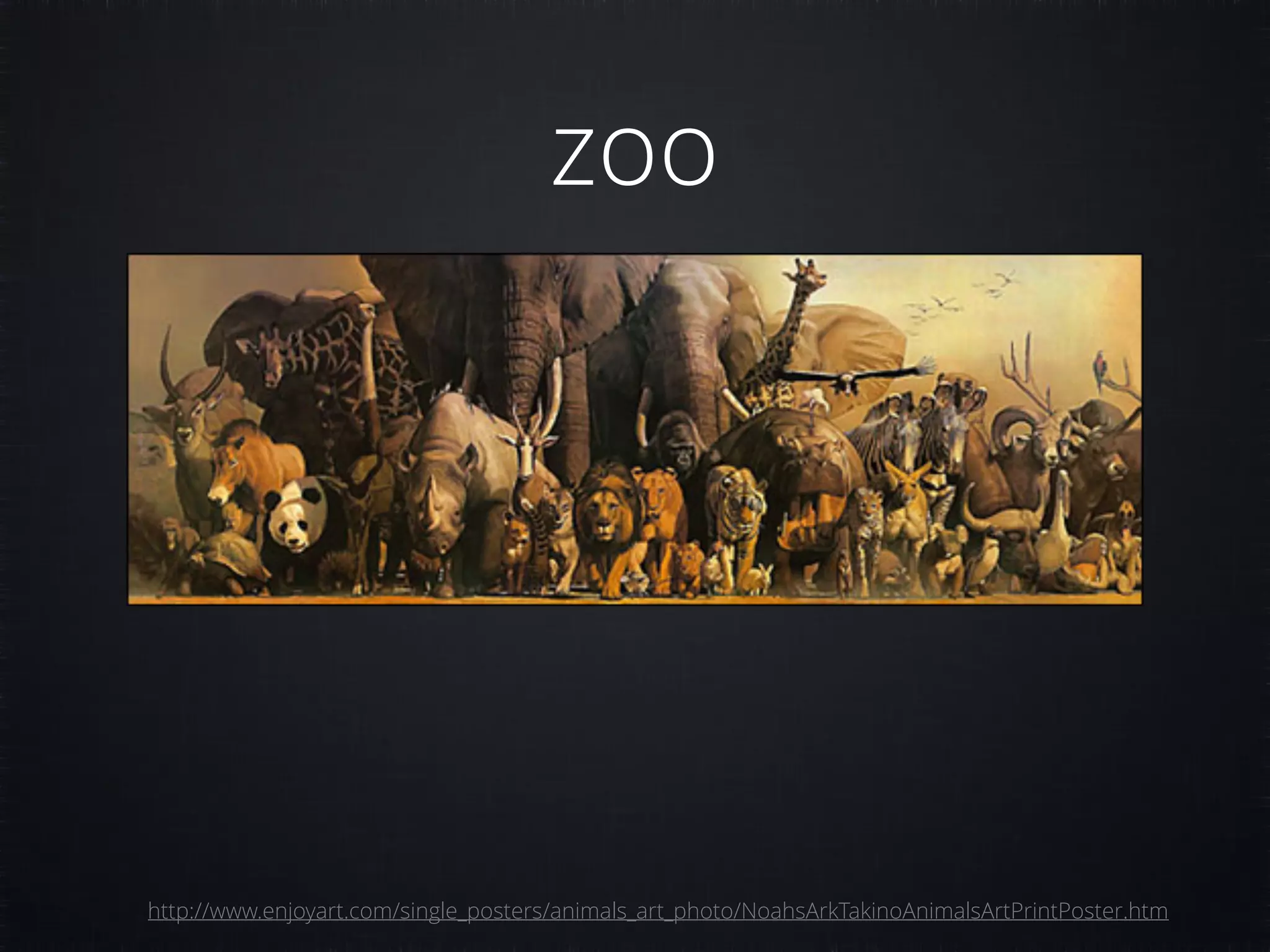 http://www.enjoyart.com/single_posters/animals_art_photo/NoahsArkTakinoAnimalsArtPrintPoster.htm zoo 