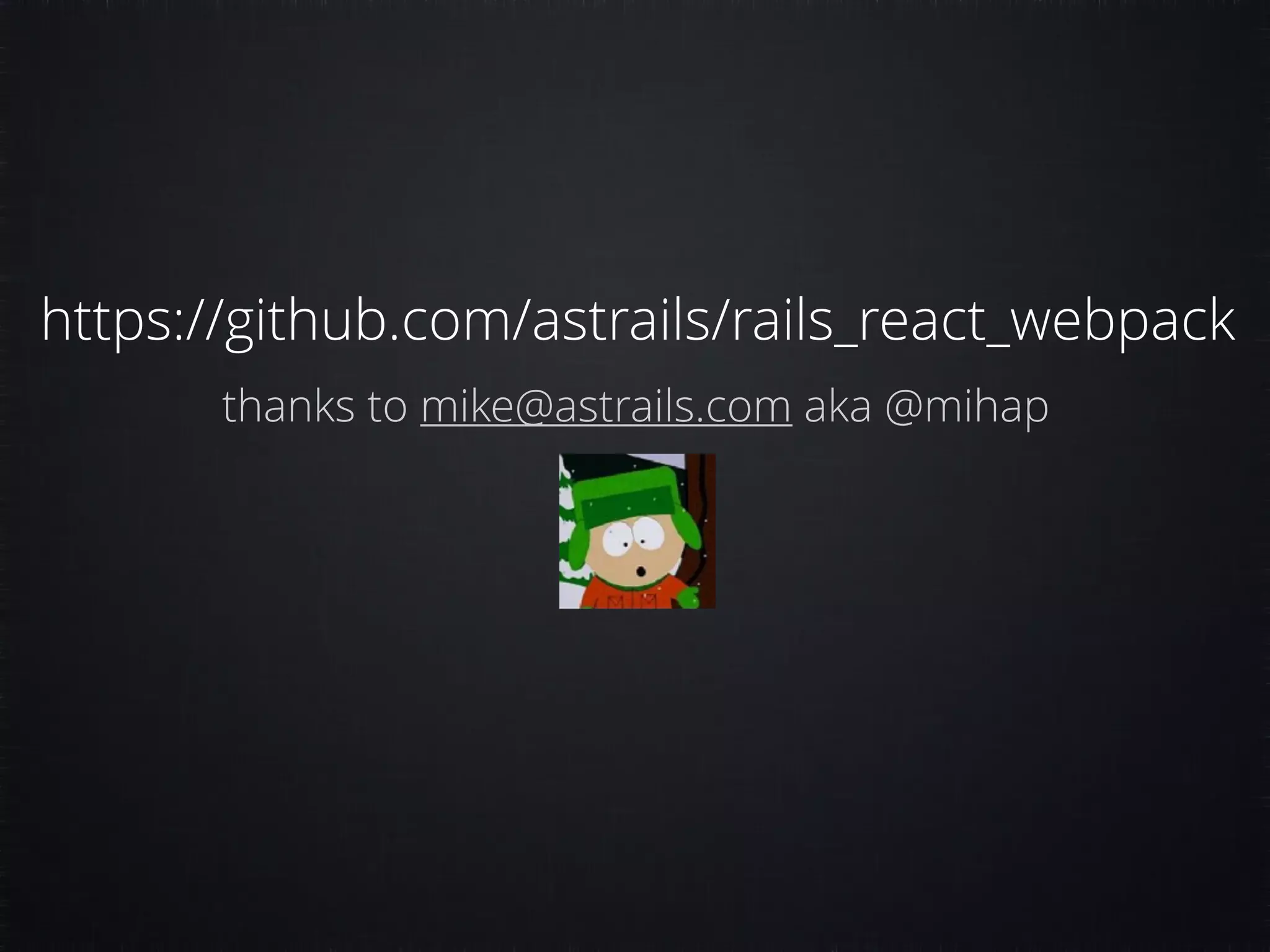 https://github.com/astrails/rails_react_webpack thanks to mike@astrails.com aka @mihap 