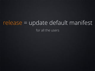 release = update default manifest
for all the users
 