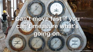 © 2018, Amazon Web Services, Inc. or its Affiliates. All rights reserved.
https://secure.flickr.com/photos/jasoneppink/499531891
Can’t move fast if you
can’t measure what's
going on.
 