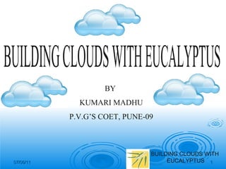 07/06/11 BUILDING CLOUDS WITH EUCALYPTUS BY  KUMARI MADHU P.V.G’S COET, PUNE-09 BUILDING CLOUDS WITH EUCALYPTUS 