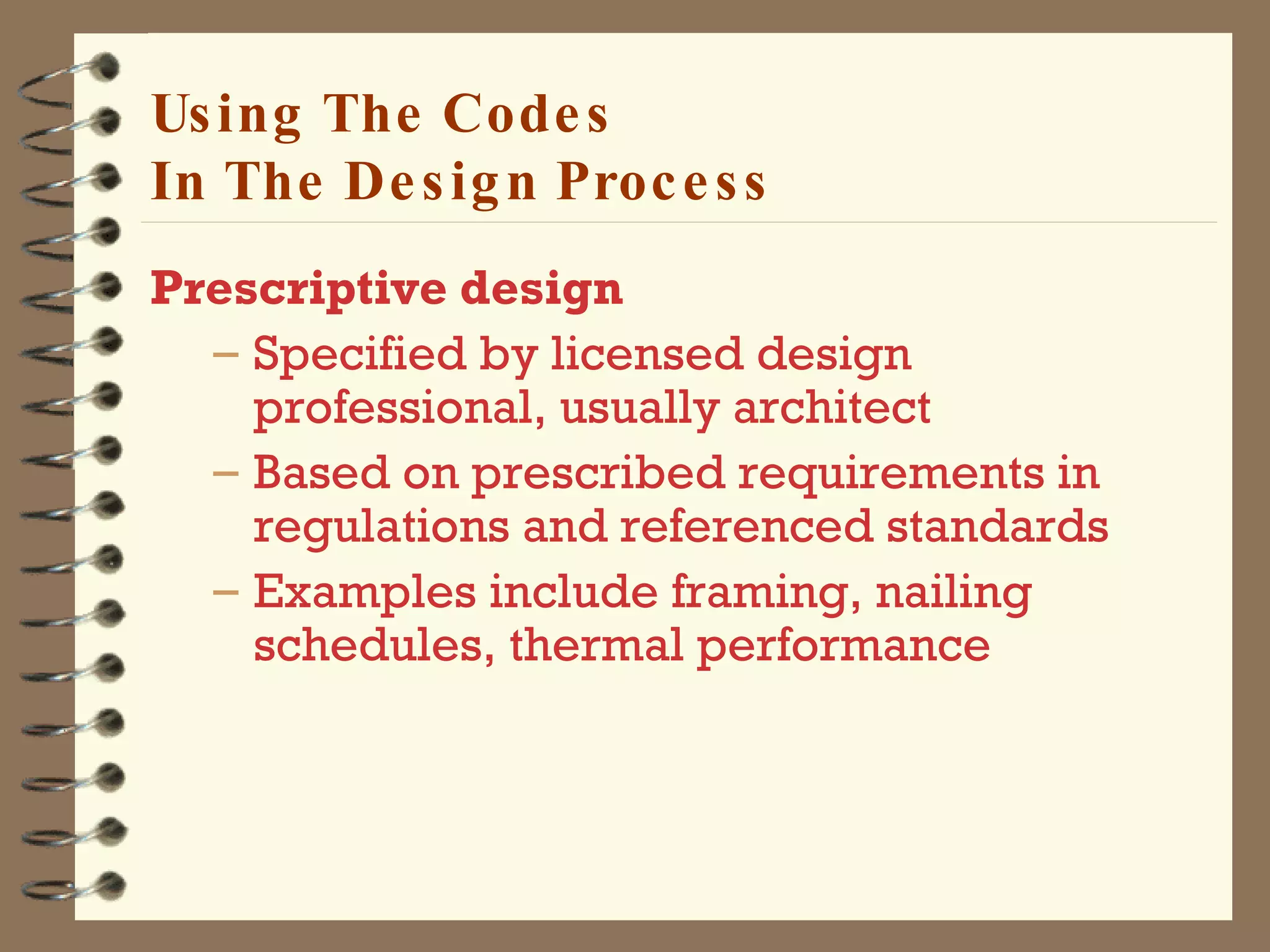 Building Codes And The Design Process | PPT
