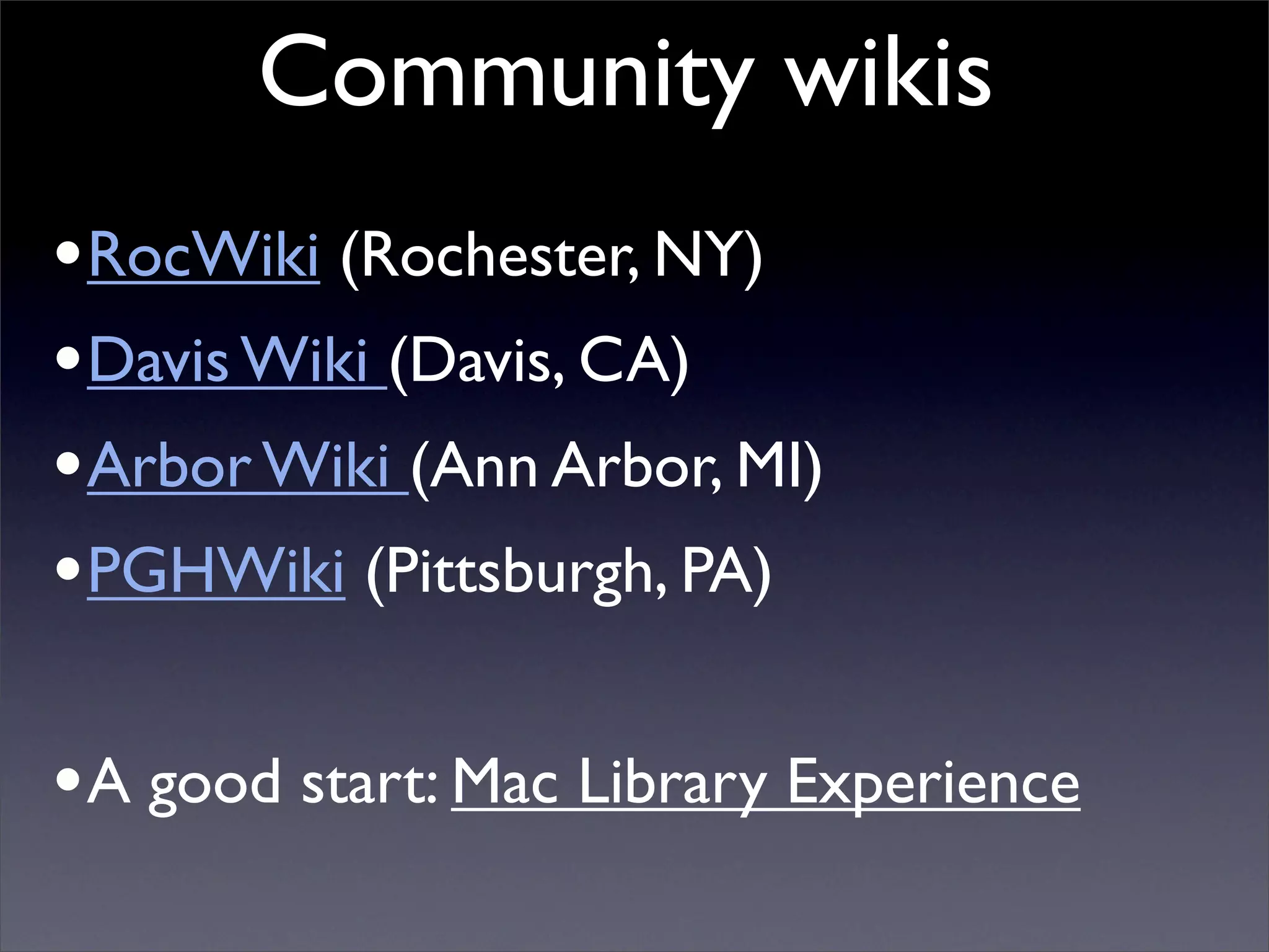 Building Collaborative Applications with Wikis