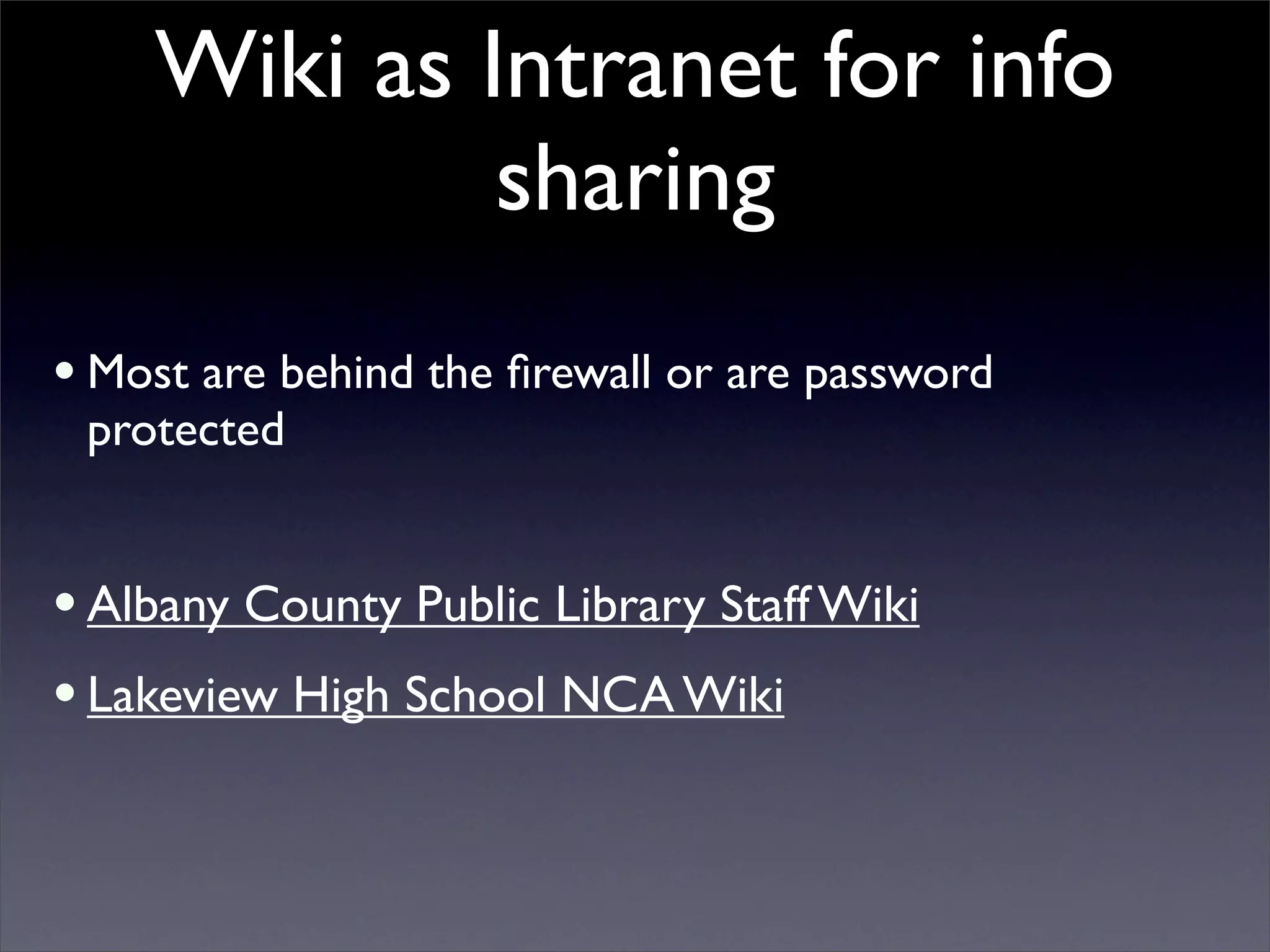 Building Collaborative Applications with Wikis