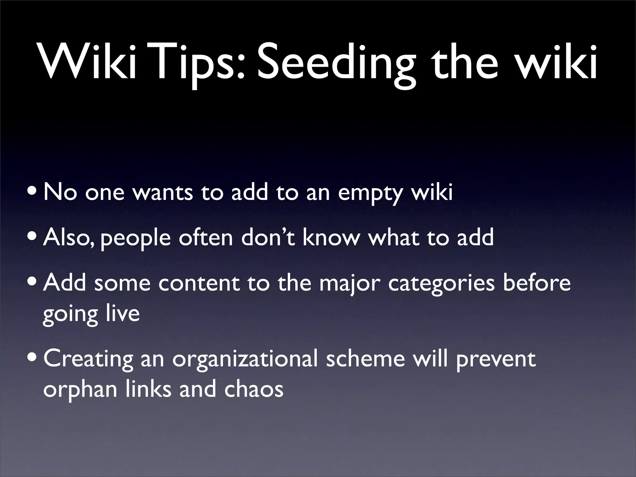 Building Collaborative Applications with Wikis
