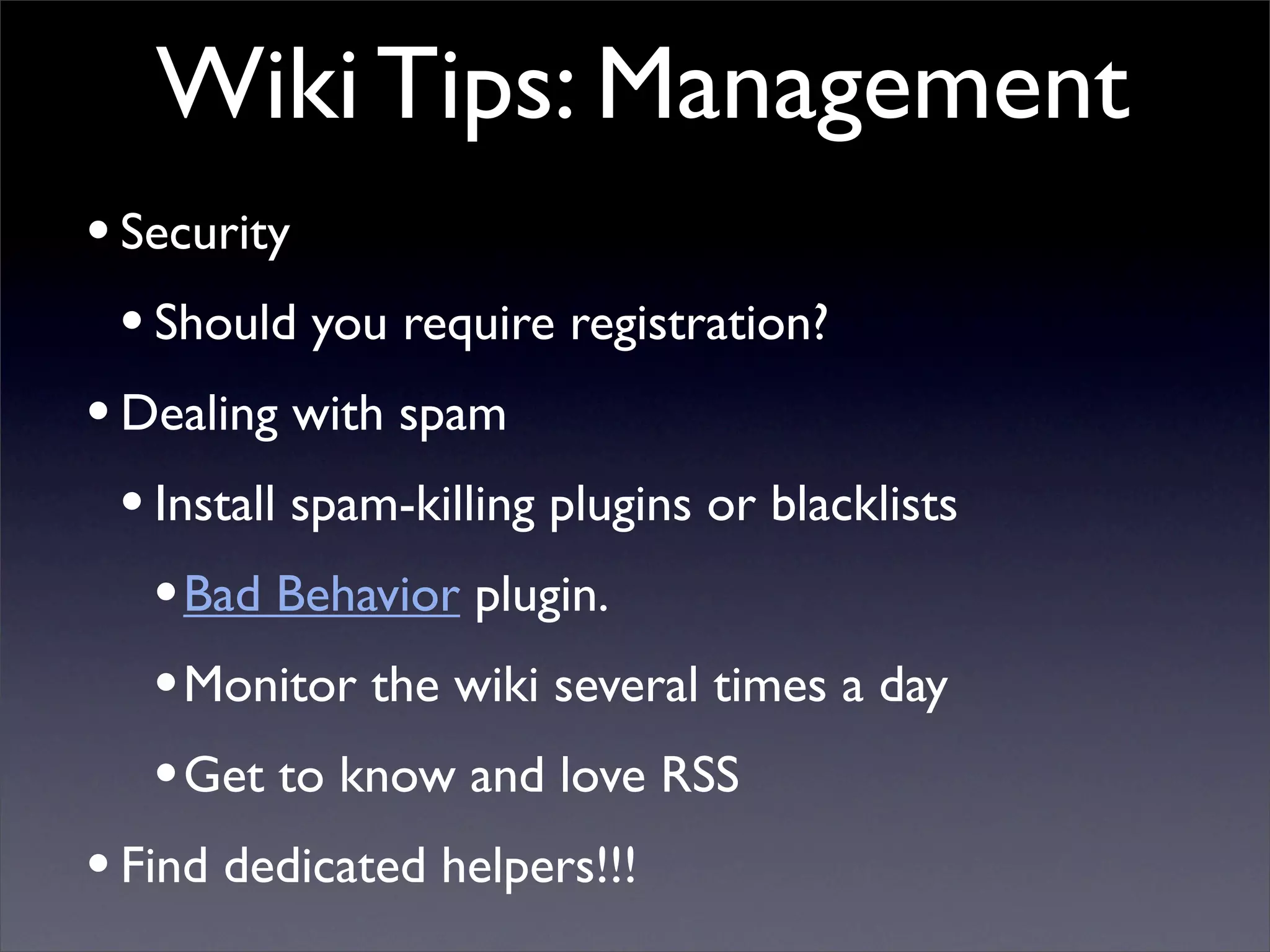 Building Collaborative Applications with Wikis