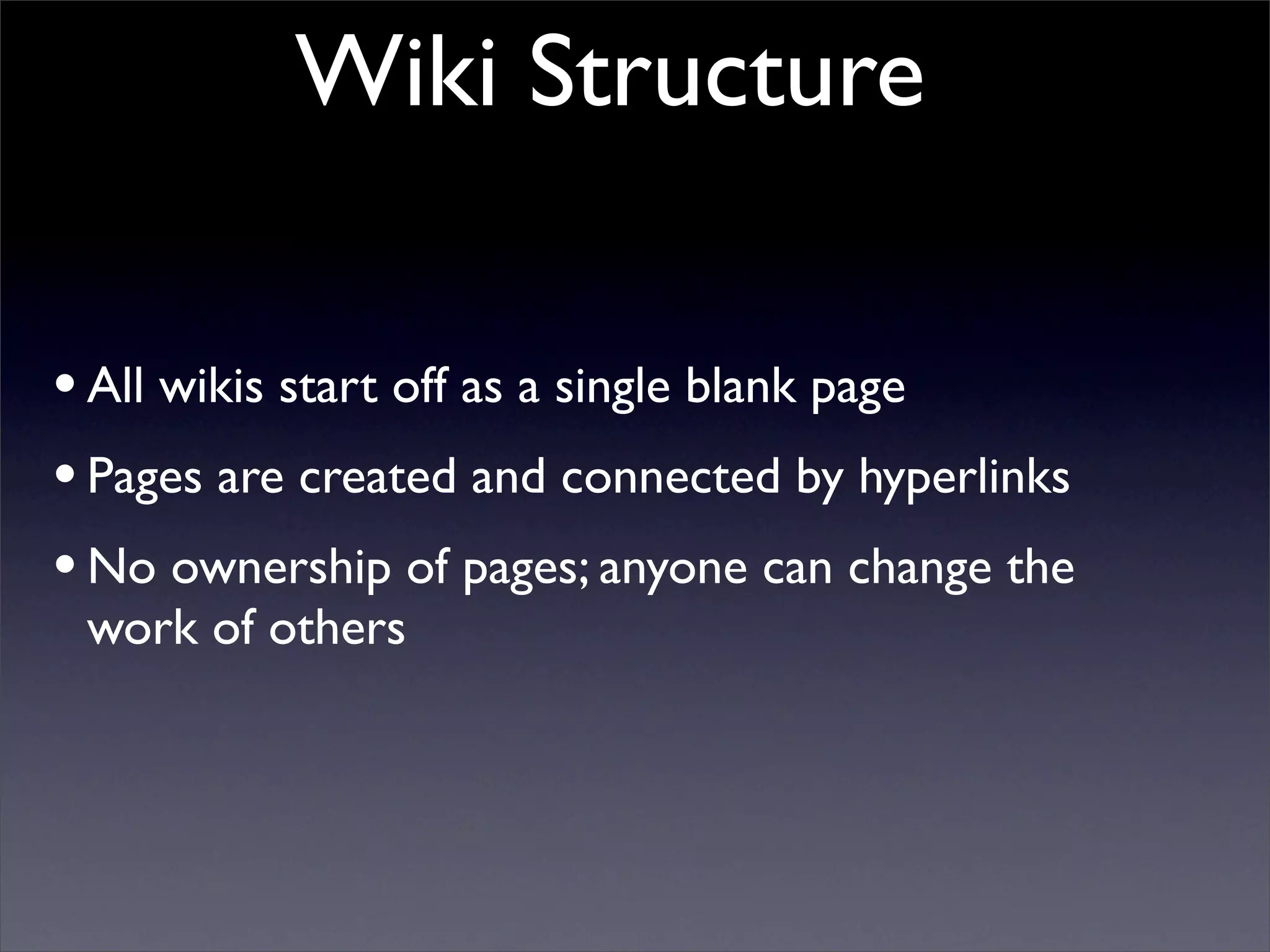 Building Collaborative Applications with Wikis