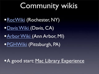 Building Collaborative Applications with Wikis