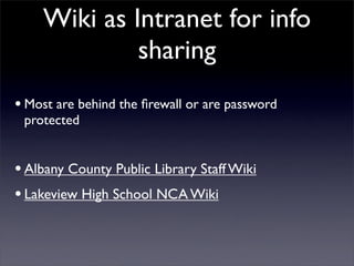 Building Collaborative Applications with Wikis