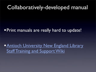 Building Collaborative Applications with Wikis