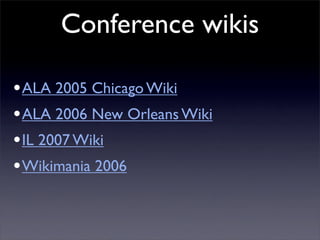 Building Collaborative Applications with Wikis