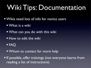 Building Collaborative Applications with Wikis