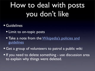 Building Collaborative Applications with Wikis