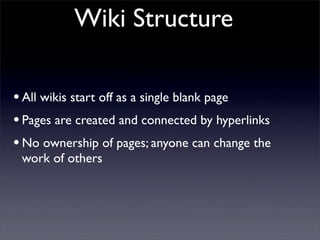 Building Collaborative Applications with Wikis