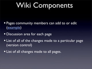 Building Collaborative Applications with Wikis