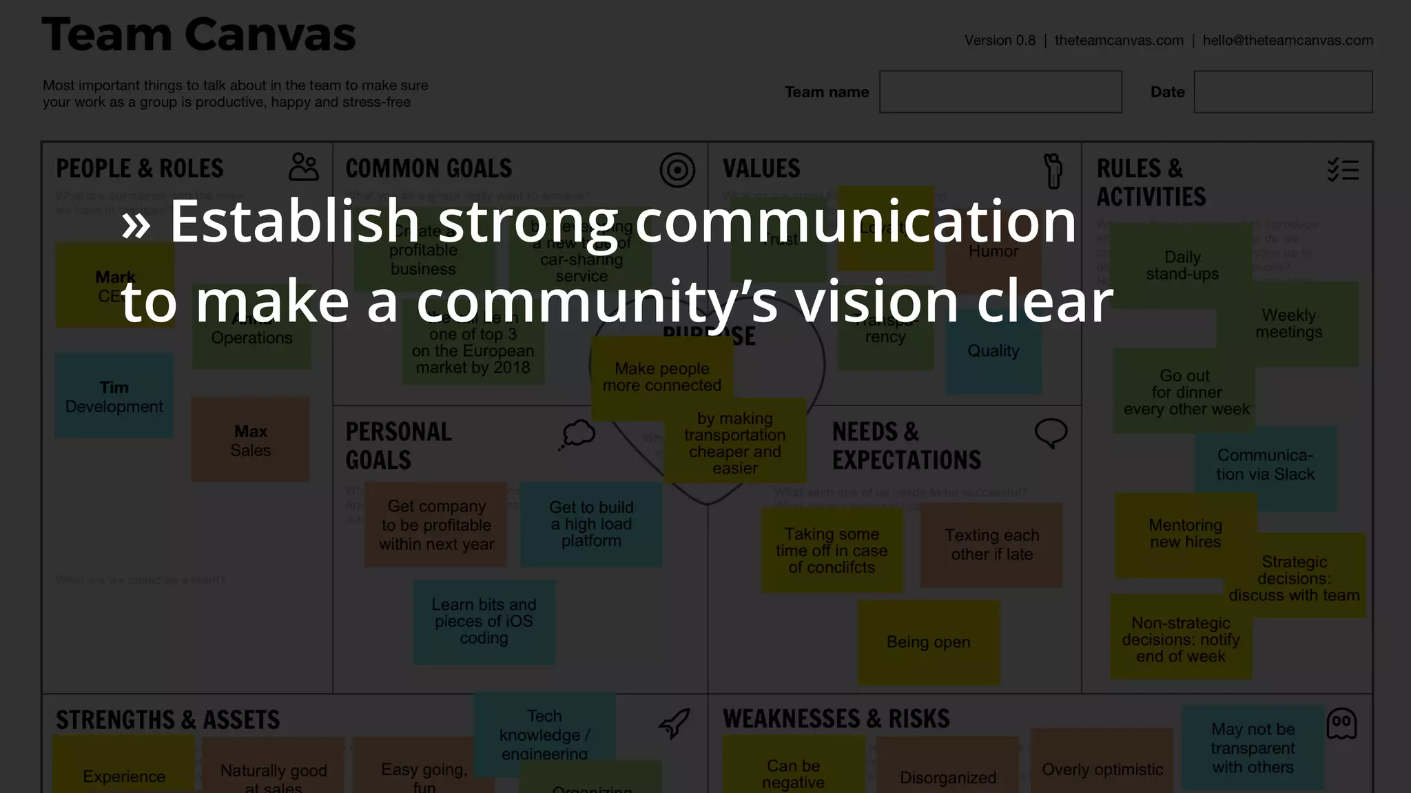 @karakane_kk
 
» Establish strong communication
to make a community’s vision clear
 
