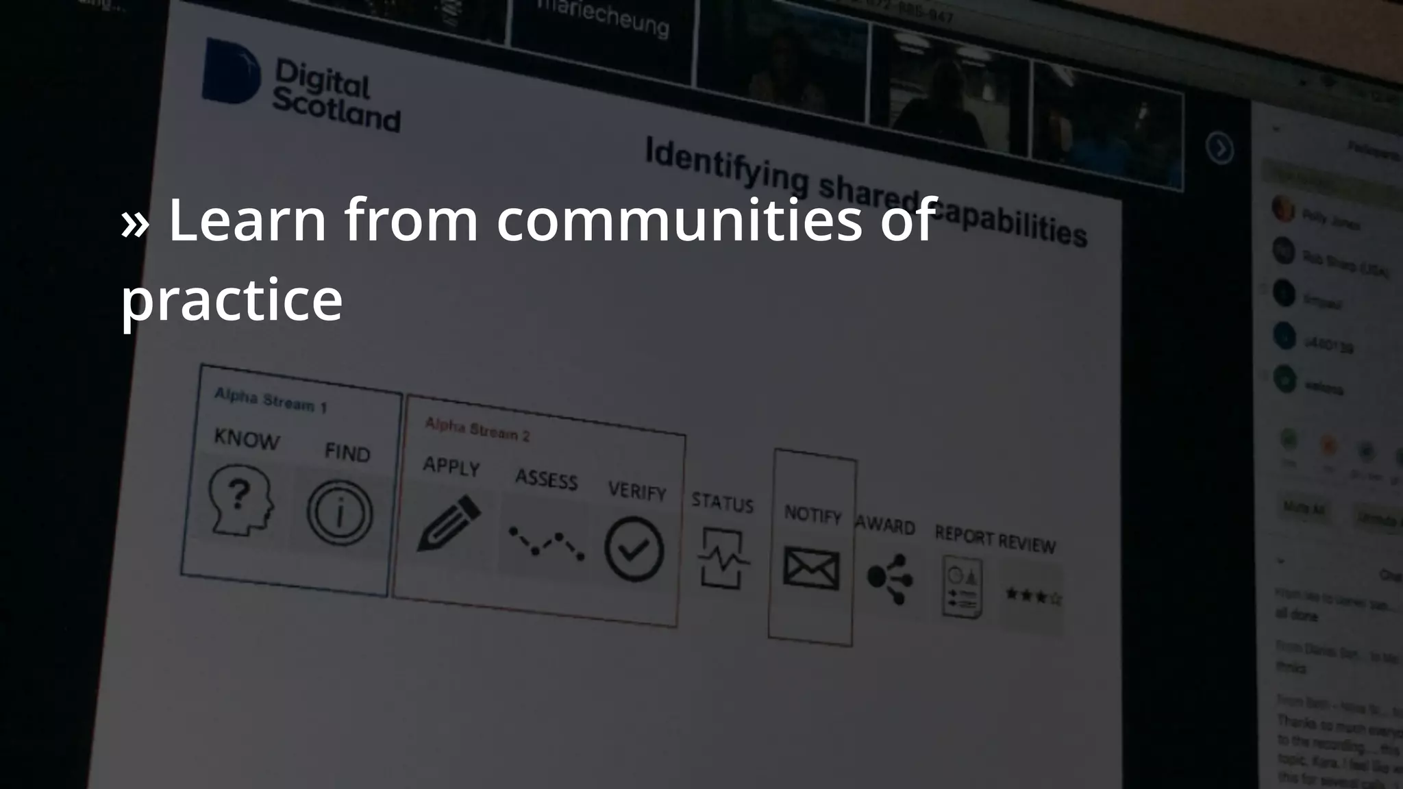 @karakane_kk
 
» Learn from communities of
practice
 