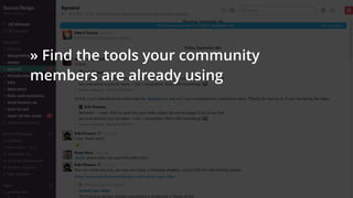 @karakane_kk
 
» Find the tools your community
members are already using 
 
 