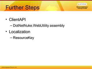Further Steps ClientAPI DotNetNuke.WebUtility assembly Localization ResourceKey 