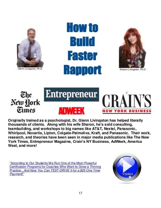 Building fasterrapportwithcoachingclients