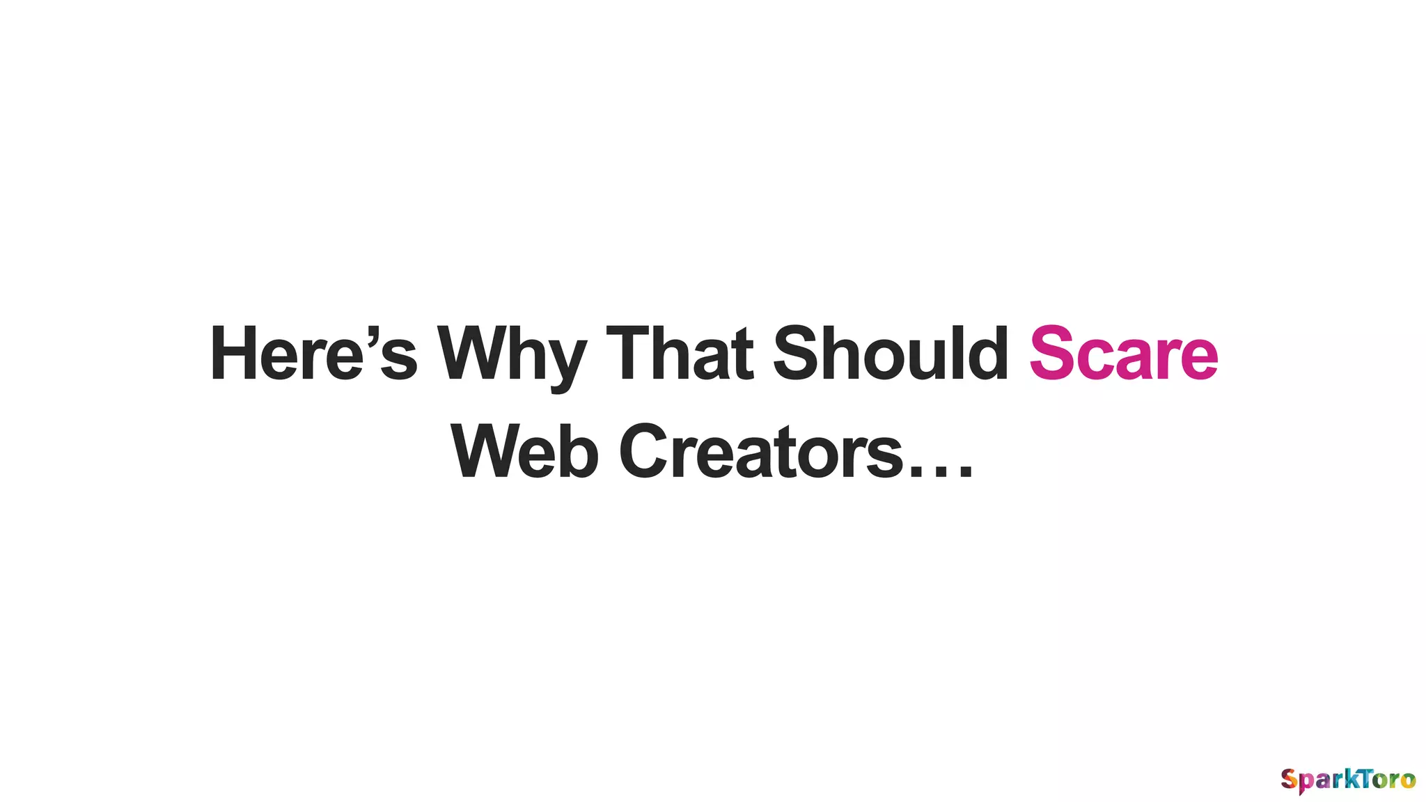 Here’s Why That Should Scare
Web Creators…
 