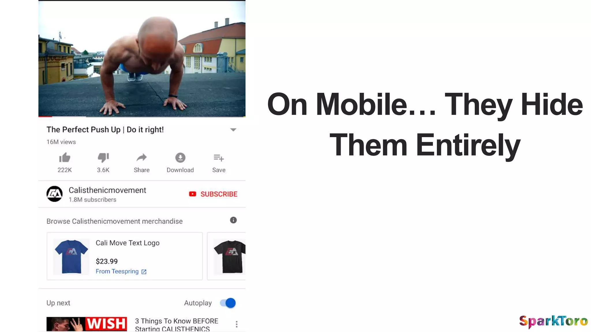 On Mobile… They Hide
Them Entirely
 