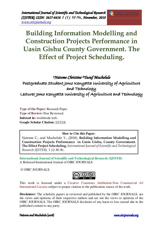 Building Information Modeling And Construction Projects - 
