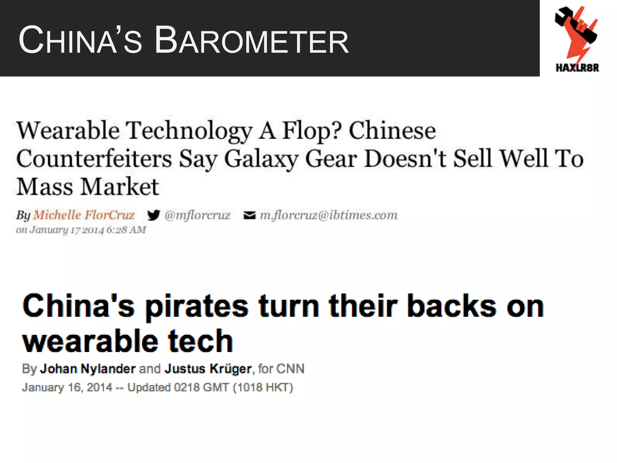 CHINA’S BAROMETER
 