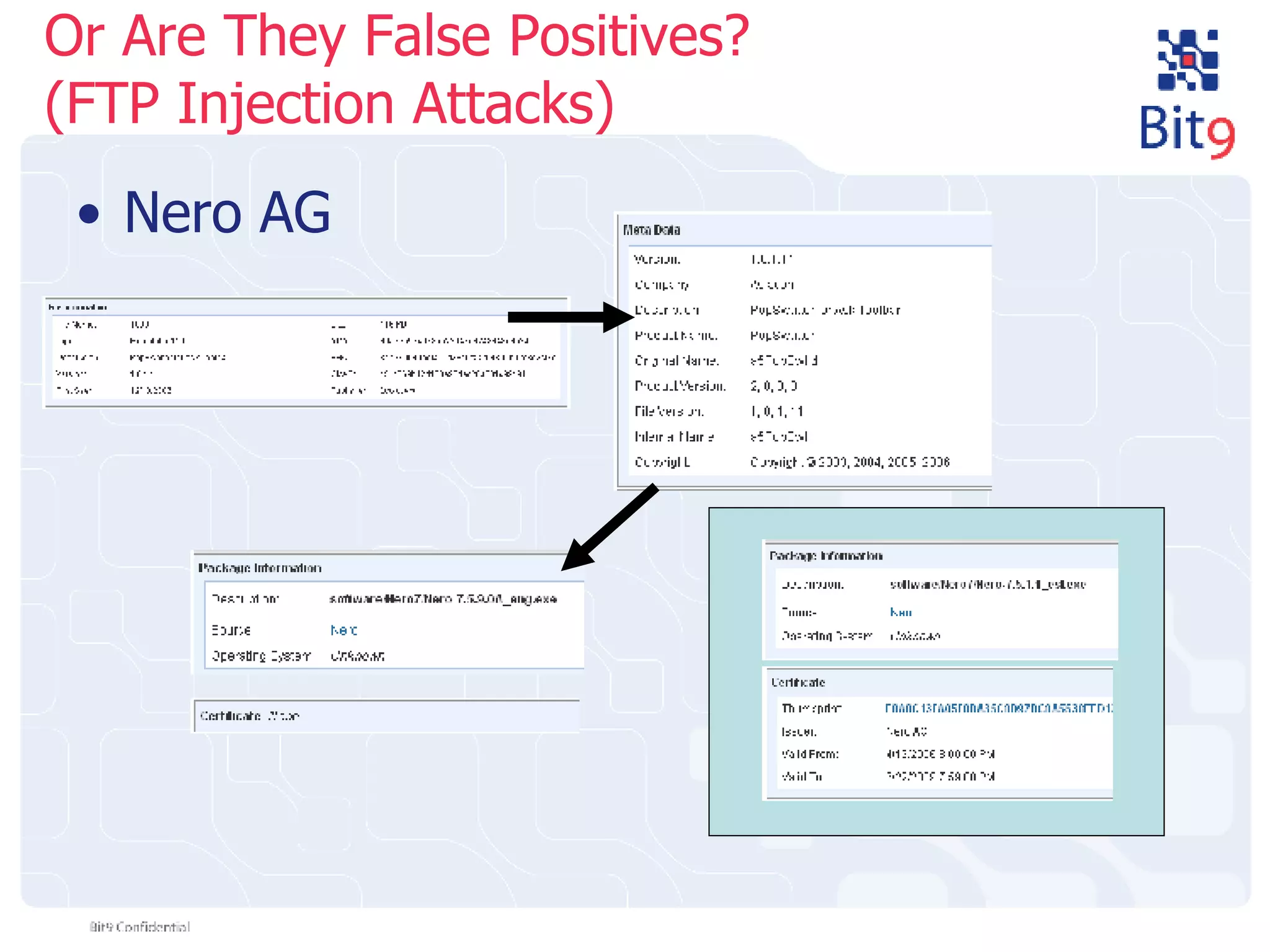 Or Are They False Positives? (FTP Injection Attacks) Nero AG 