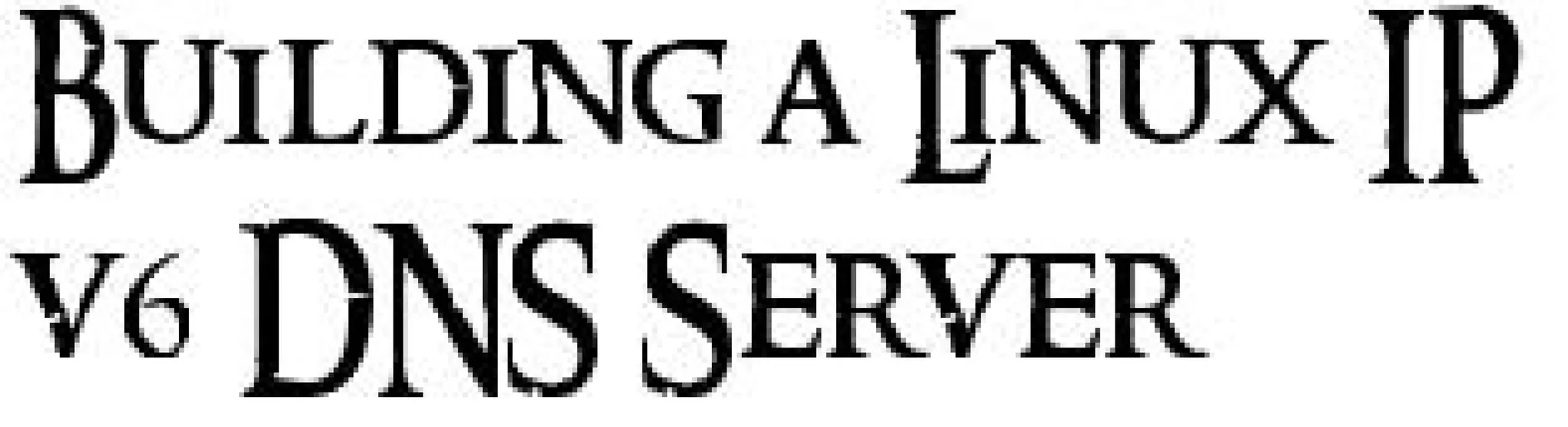 Building a Linux IPv6 DNS Server Anims (Promo)