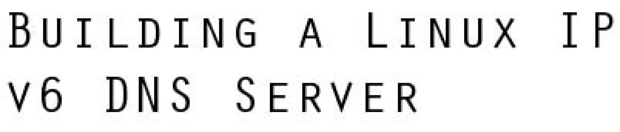 Building a Linux IPv6 DNS Server Anims (Promo)