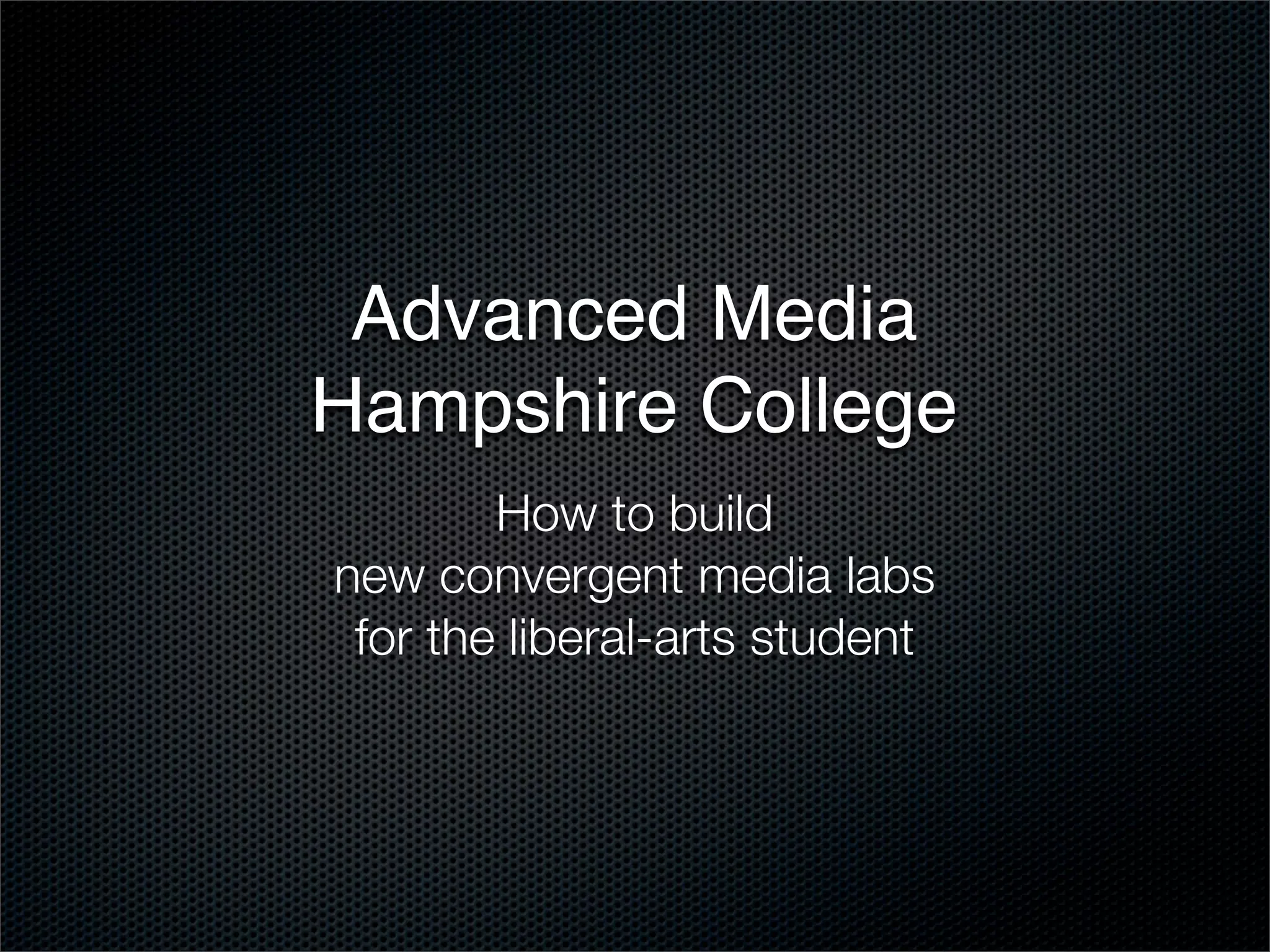 Building Media Facilities.Key