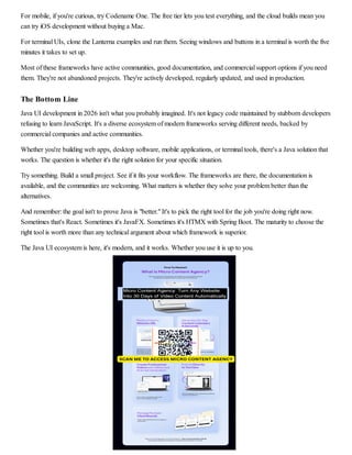 Building Modern Interfaces with Java: Your 2026 Roadmap | PDF