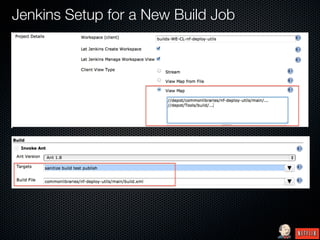 Jenkins Setup for a New Build Job
 