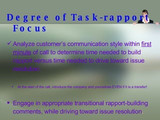 Tasks Rapport Building Rapport | PPT