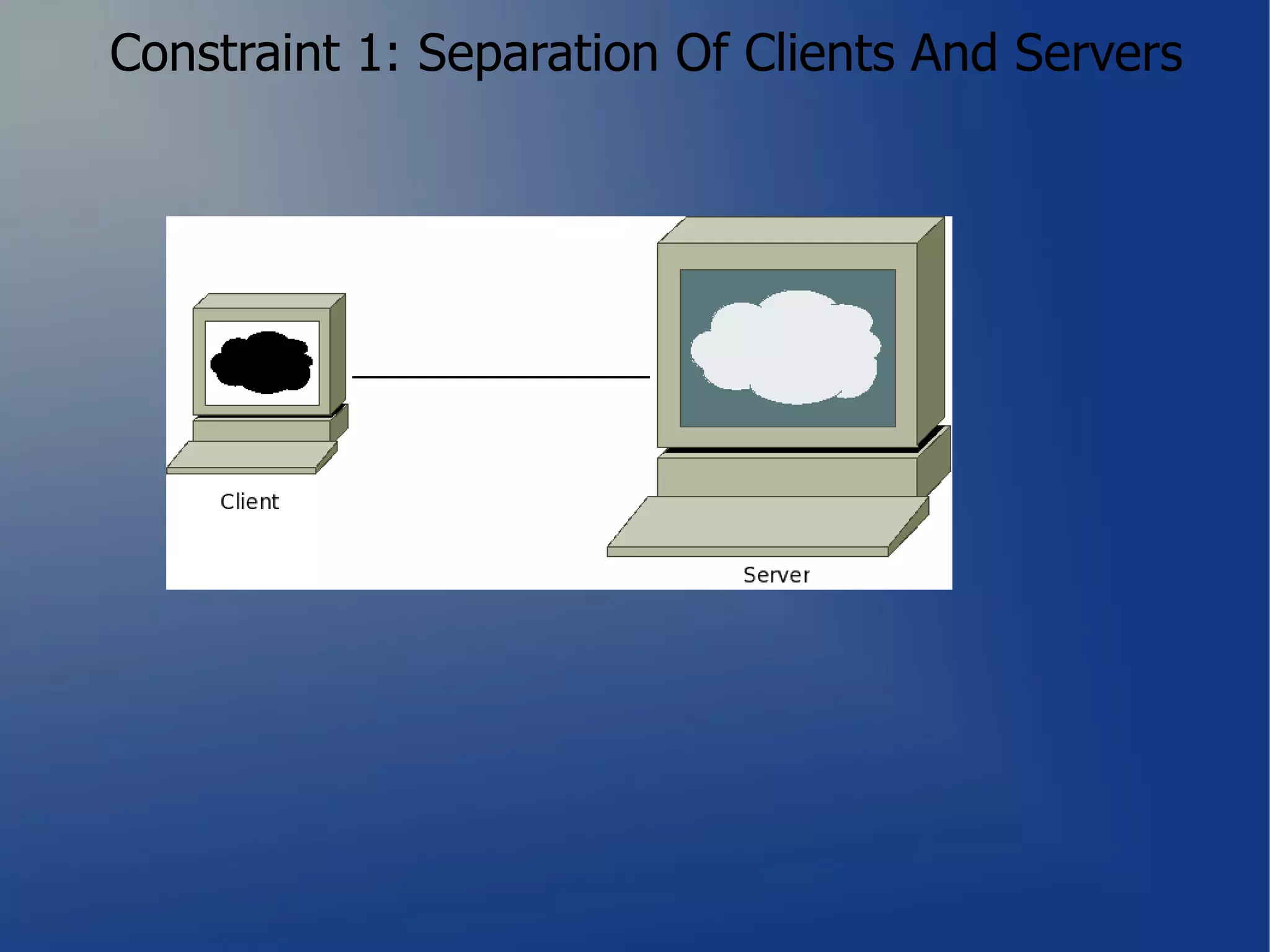 Constraint 1: Separation Of Clients And Servers
 