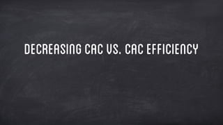 DecreasingCACvs. CACEfficiency
 