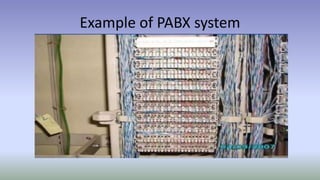 Example of PABX system
 