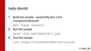 Building Services with WSO2 Microservices framework for Java and WSO2 ...