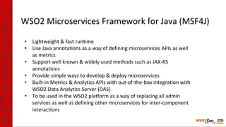 Building Services with WSO2 Microservices framework for Java and WSO2 ...